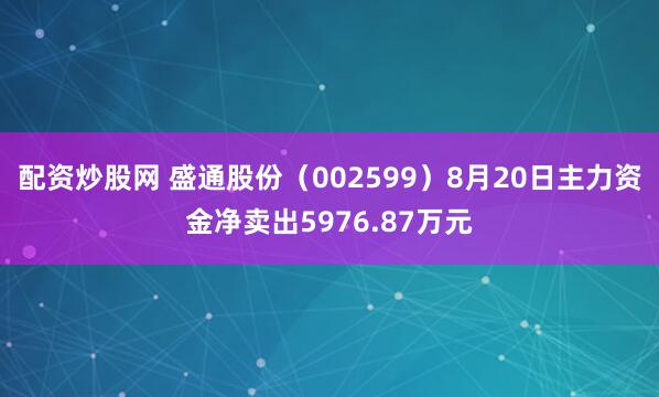 配资炒股网 盛通股份（002599）8月20日主力资金净卖出5976.87万元